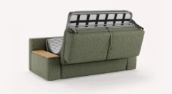 Canapé-lit MAX Accoudoirs Coffre Compact Bois
