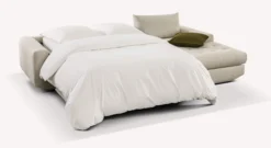 Lot canapé angle et pouf STELLA Gemma Avoine
