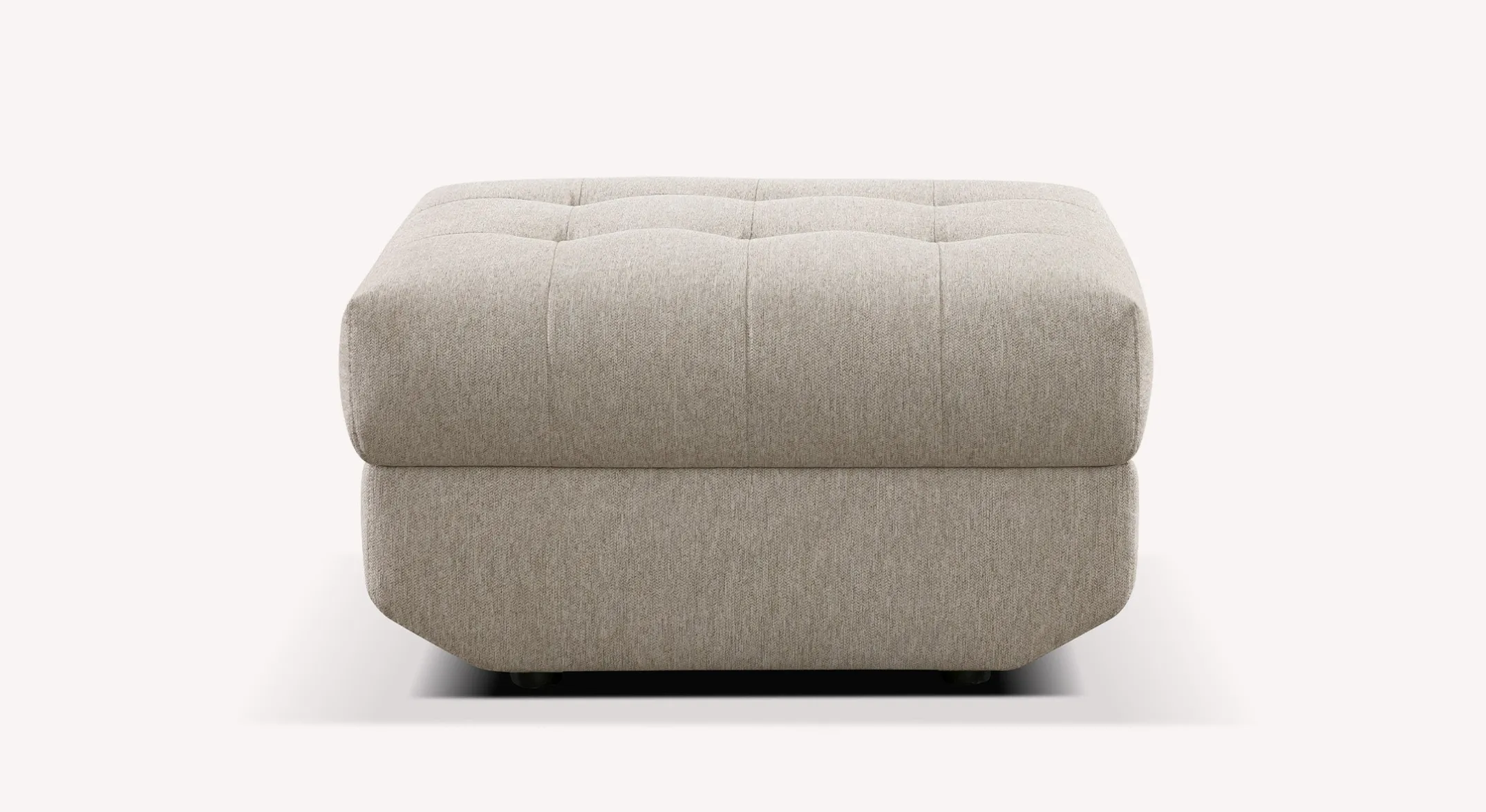 Lot canapé angle et pouf STELLA Gemma Avoine