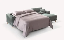 Lot canapé d'angle et pouf BAKER