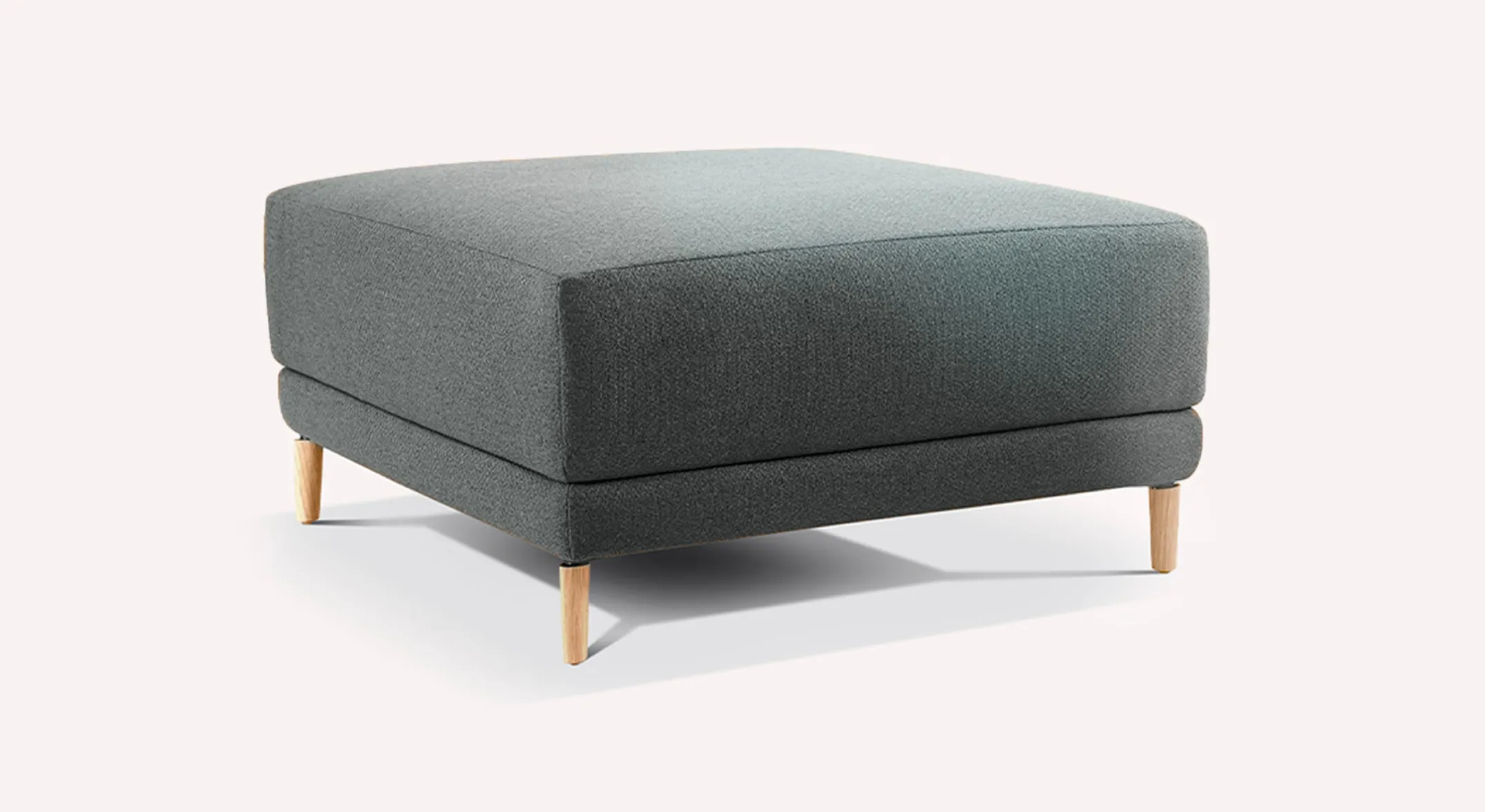 Lot canapé d'angle et pouf BAKER