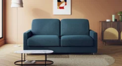 Lot canapé et fauteuil JIMMY Foster Bleu ocean