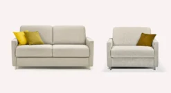 Lot canapé et fauteuil JIMMY Foster Ivoire