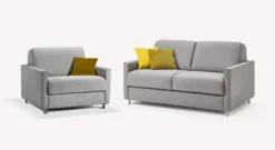 Lot canapé et fauteuil JIMMY Foster Grey