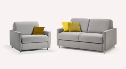 Lot canapé et fauteuil JIMMY Foster Grey