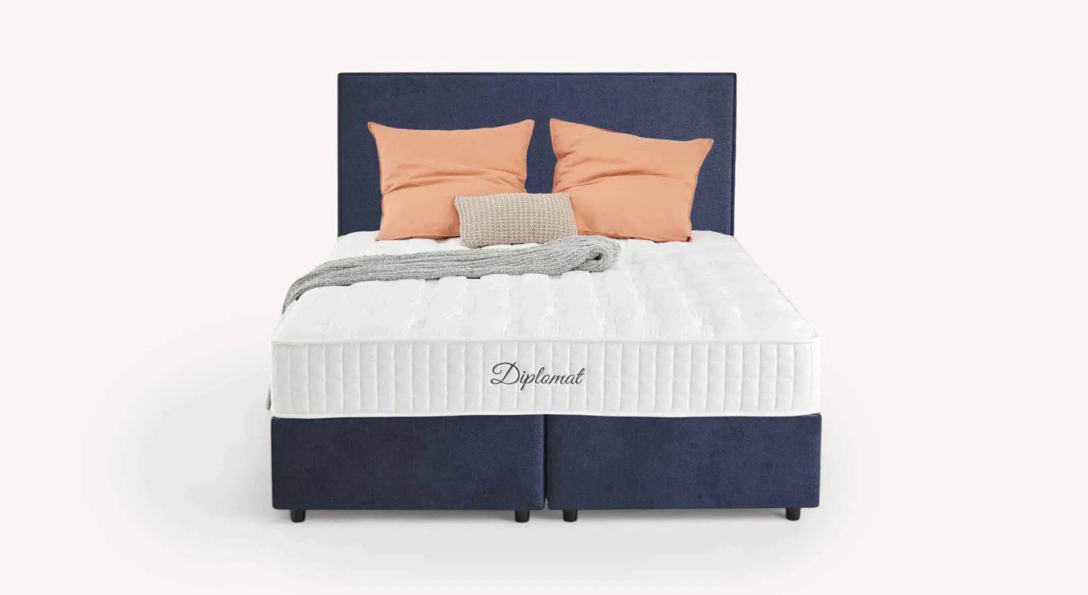 Pack lit coffre, matelas et tête de lit NINA