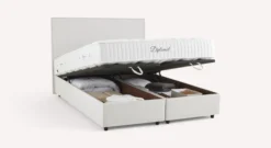 Pack lit coffre, matelas et tête de lit NINA